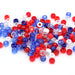 red white and blue pony bead mix