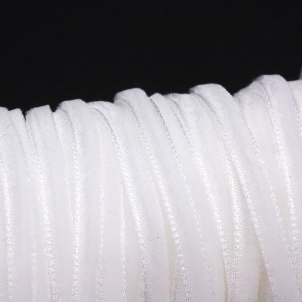 Velvet Ribbon White 4mm - Reel of 20yds
