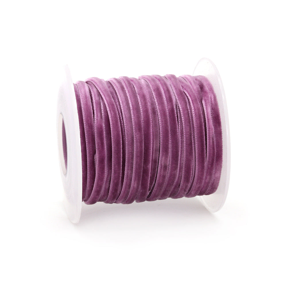 Velvet Ribbon Dark Purple 4mm - Reel of 20yds