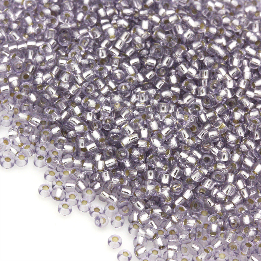 Silver Lined Czech Lilac Glass Rocaille/Seed 11/0 Pack of 5g
