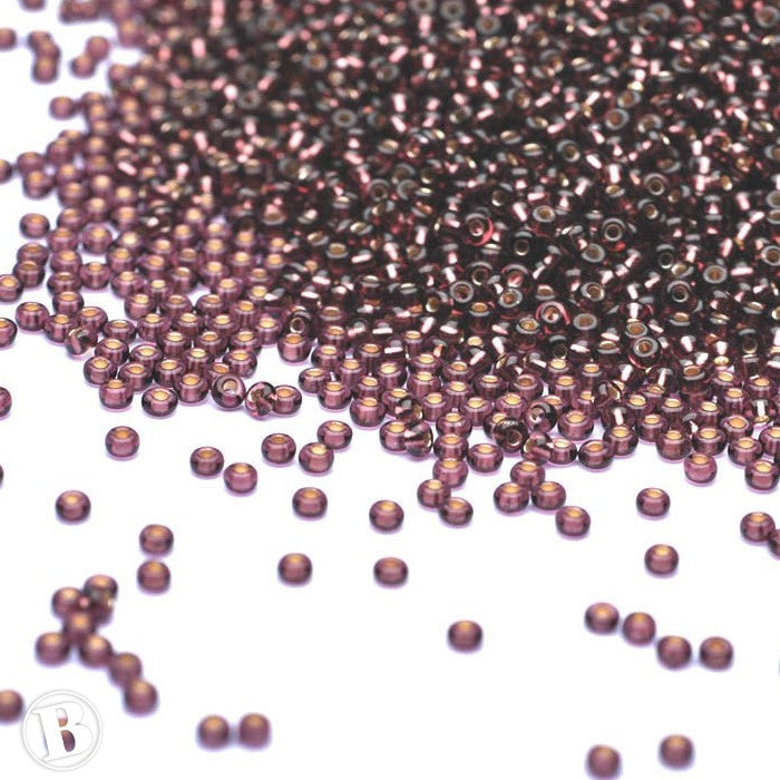 Silver Lined Czech Amethyst Glass Rocaille/Seed 11/0-Pack of 100g