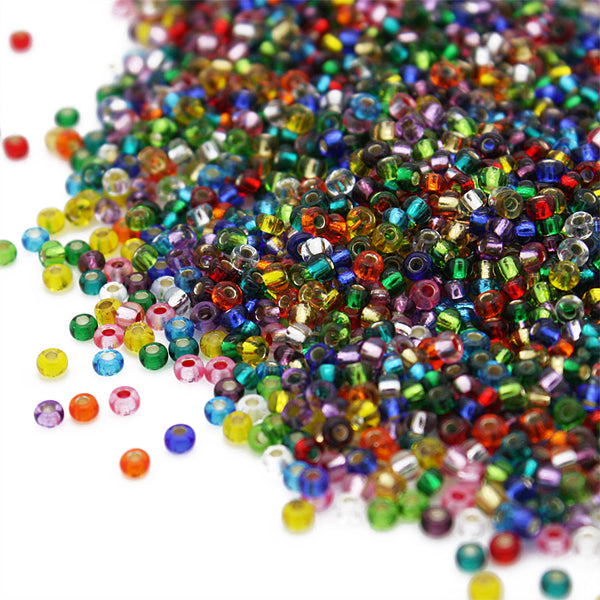 Silver Lined Czech Mix Glass Seed Beads 11/0 - Pack of 50g