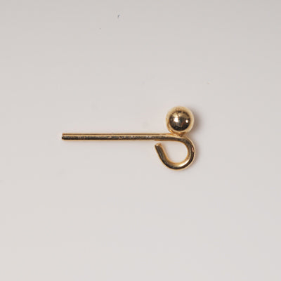 Stud & Hook with Scrollbacks Gold Plated 15mm-Pack of 4