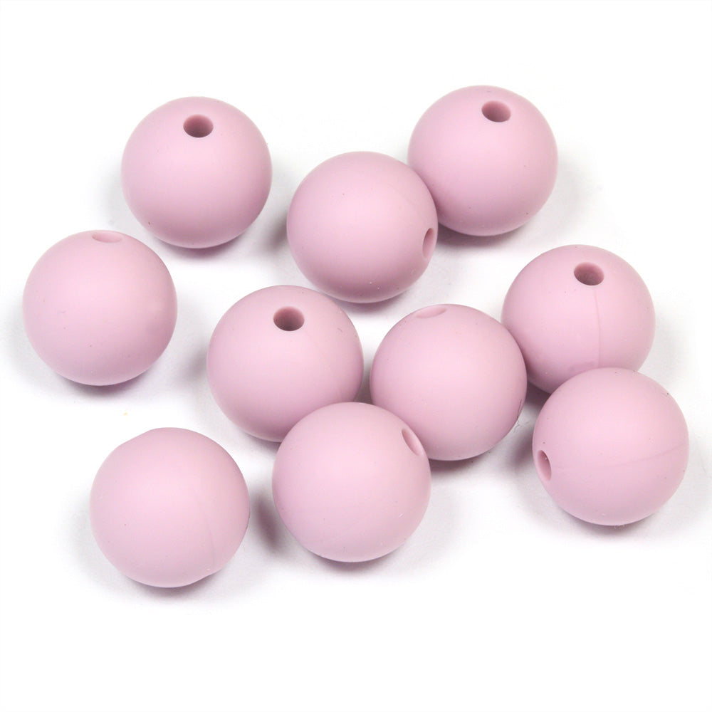 Silica Round Beads 12mm Lilac Purple - Pack of 10