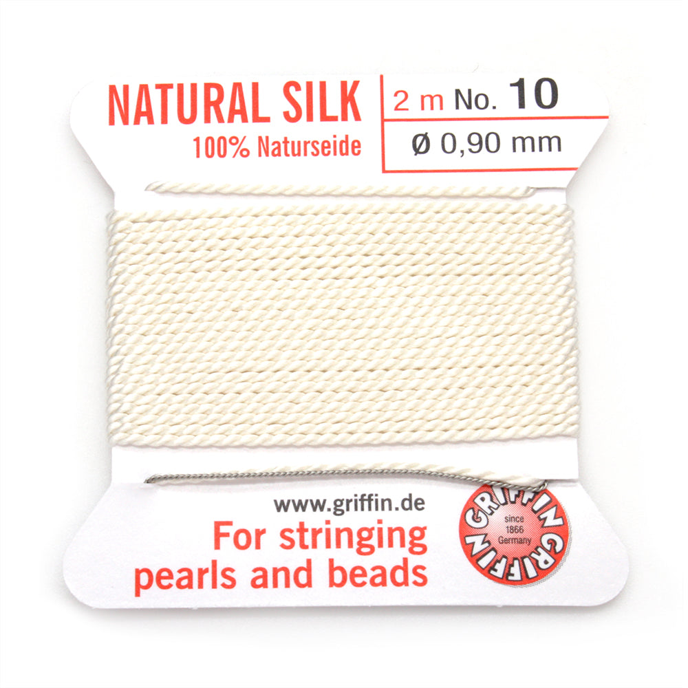 Thick Thread White Silk 0.9mmx2M-Pack of 1