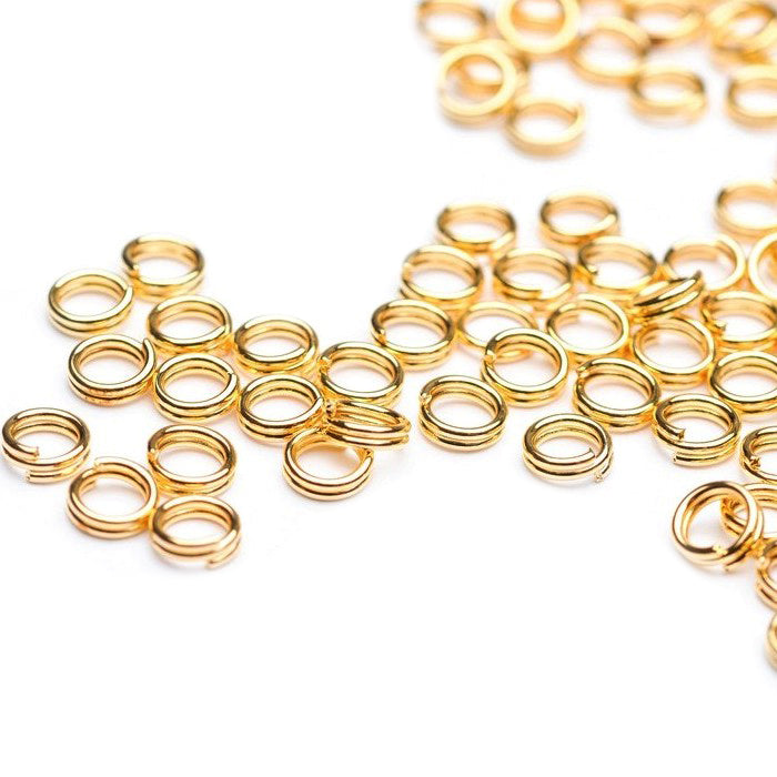 Split Ring Gold Plated 5mm-Pack of 100