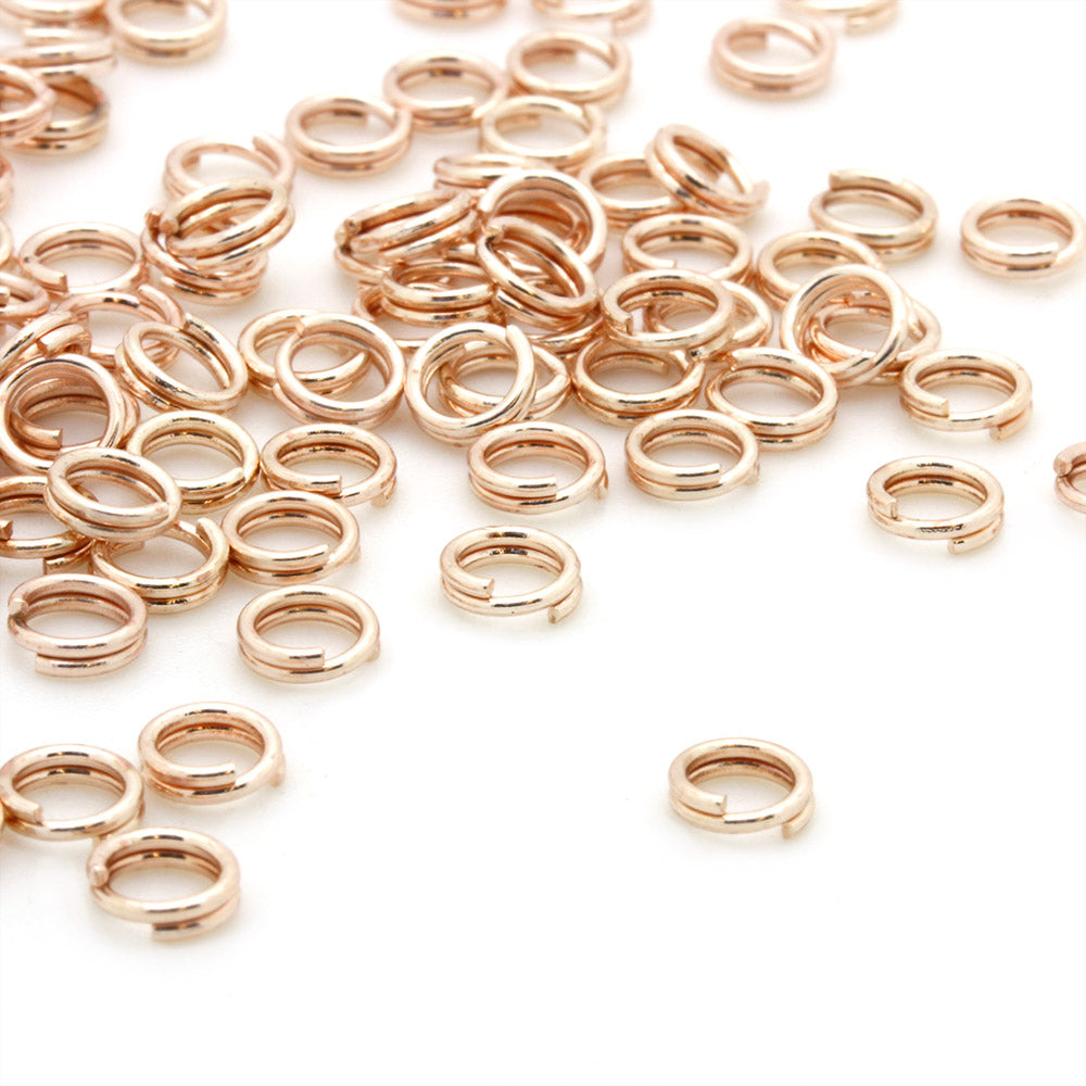 Split Ring Rose Gold Plated 5mm-Pack of 100