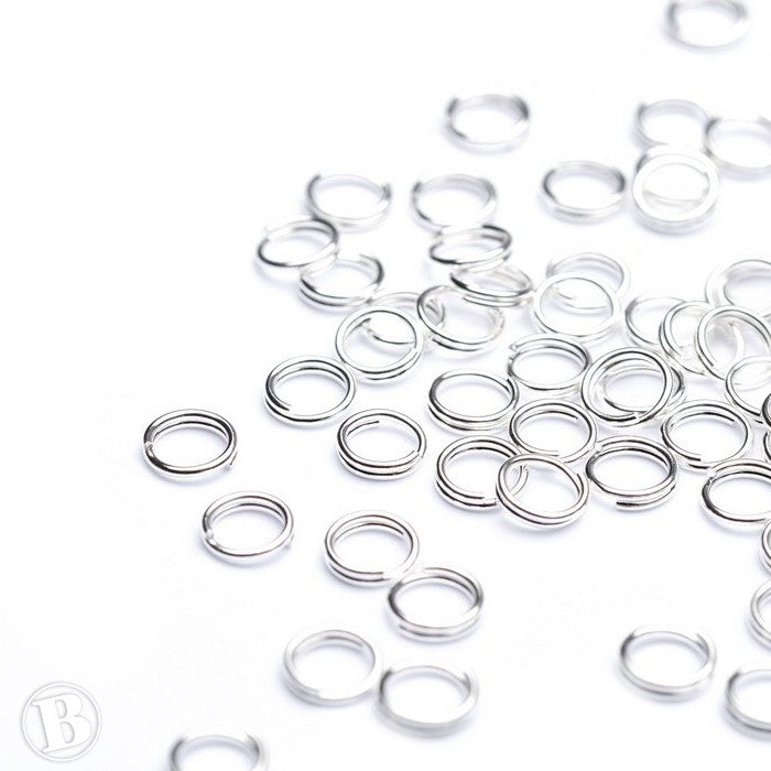 Split Ring Silver Plated 5mm-Pack of 15