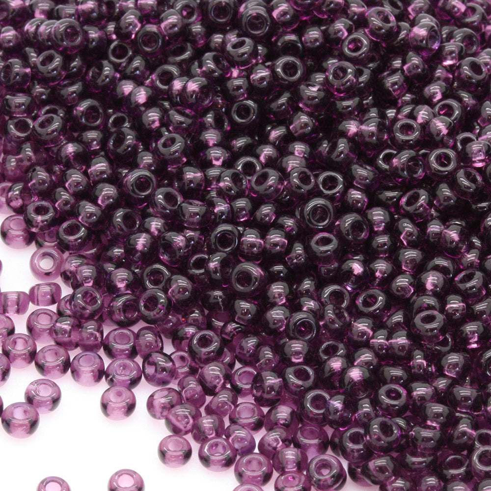 Transparent Czech Amethyst Glass Rocaille/Seed 8/0 - Pack of 5g