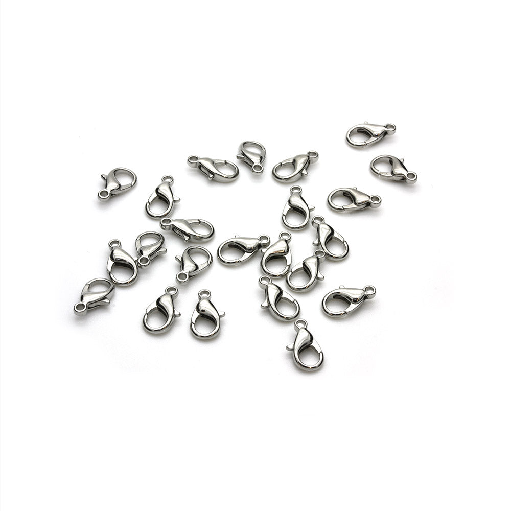Trigger Clasp Large Silver Plated 15mm-Pack of 20