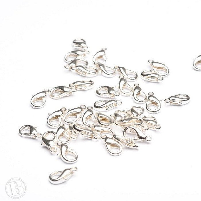 Trigger Clasp Silver Plated 12x6mm-Pack of 20