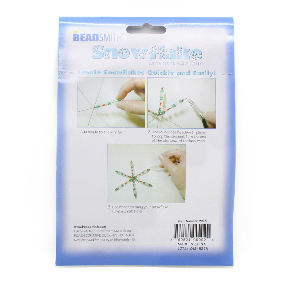 Wire Snowflake Form 3 3/4" - Pack of 8