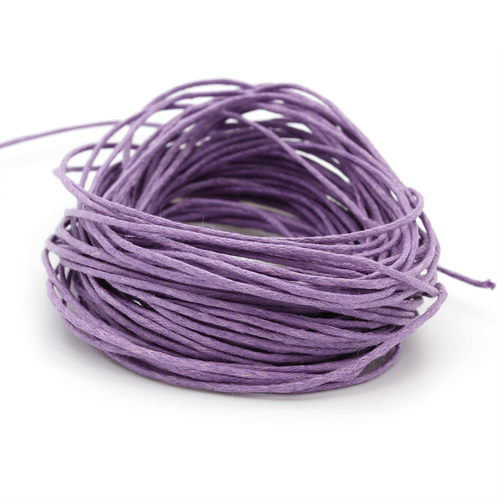 Waxed Purple Cotton 1mm-Pack of 10m