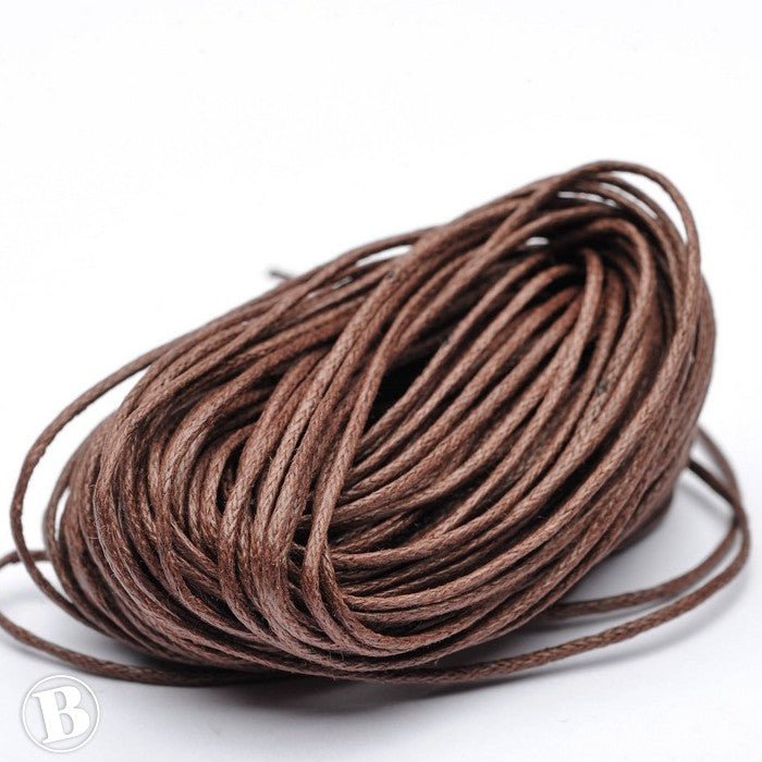 Waxed Brown Cotton 1mm-Pack of 10m