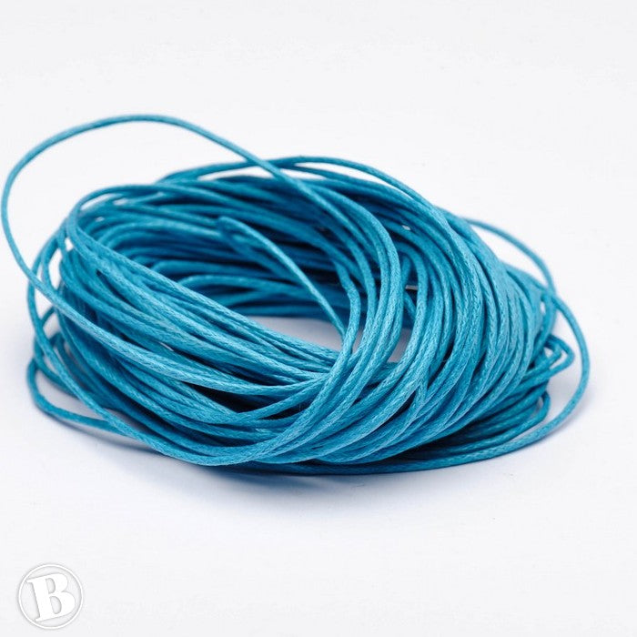 Waxed Turquoise Cotton 1mm-Pack of 10m