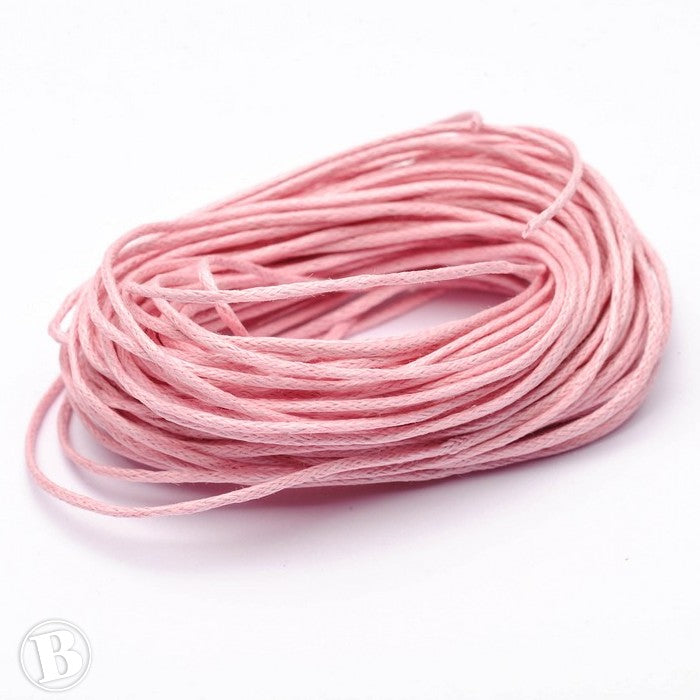 Waxed Pale Pink Cotton 1mm-Pack of 10m